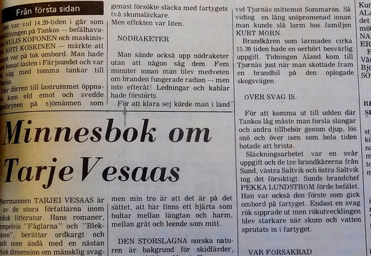 TANKOS, newspaper story